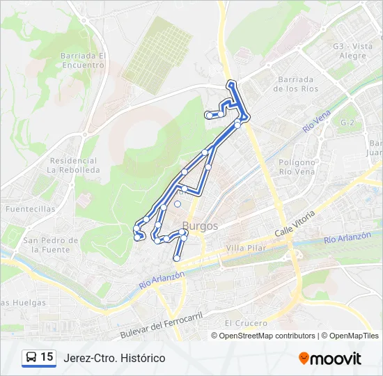 15 Bus Line Map