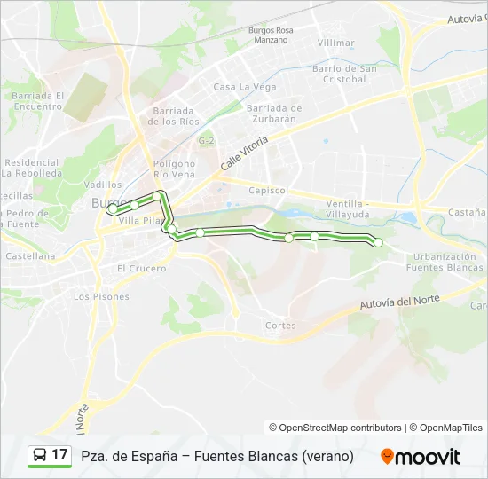 17 Bus Line Map