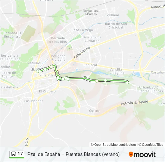 17 Bus Line Map