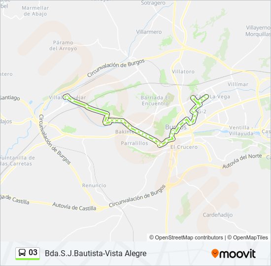 Mapa de 03 de autobús