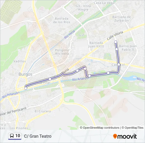 10 Bus Line Map