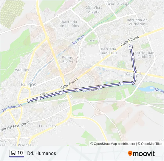 10 Bus Line Map