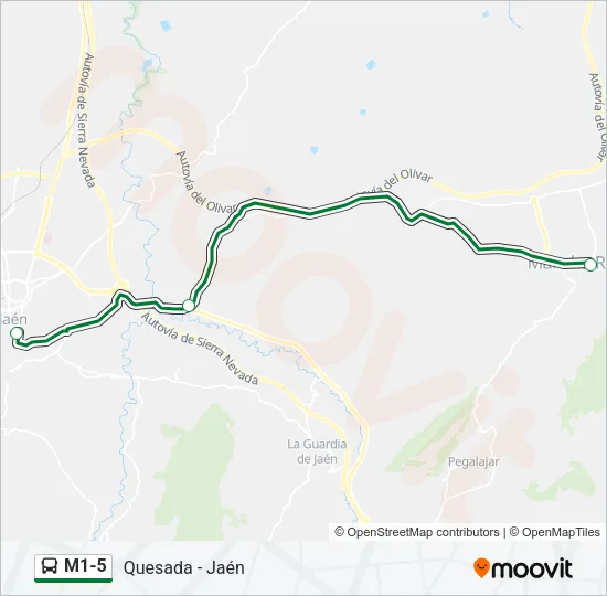 M1-5 Bus Line Map