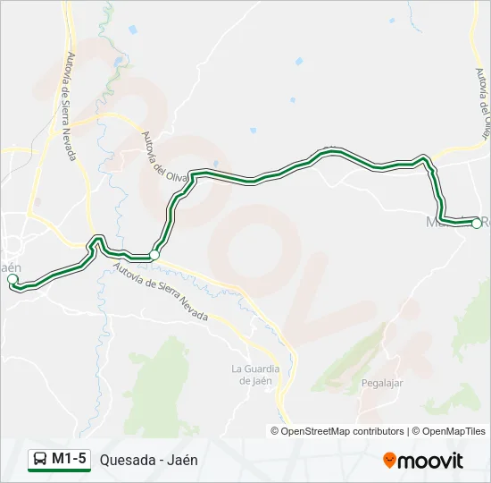 M1-5 Bus Line Map