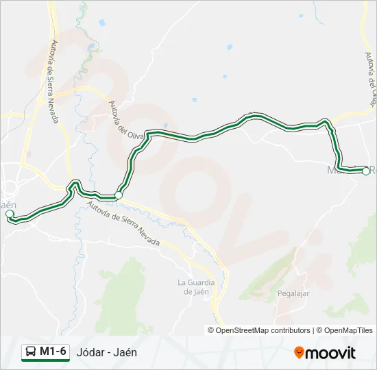 M1-6 Bus Line Map