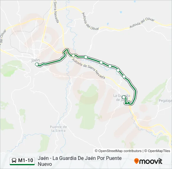 M1-10 Bus Line Map