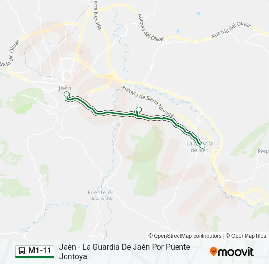M1-11 Bus Line Map