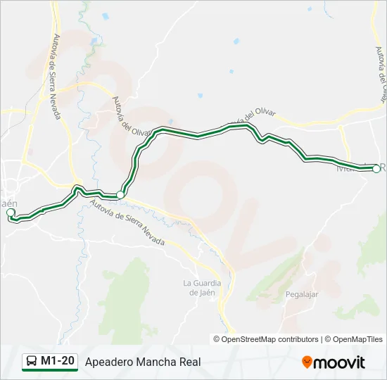 M1-20 Bus Line Map