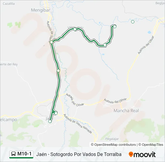 M10-1 Bus Line Map