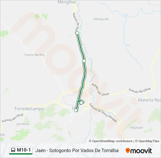 M10-1 Bus Line Map