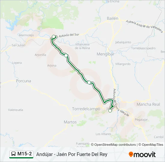 M15-2 Bus Line Map