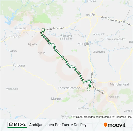 M15-2 Bus Line Map