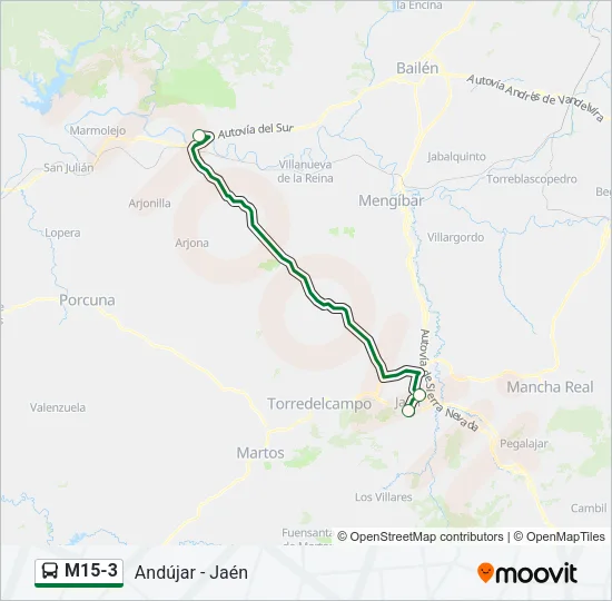 M15-3 Bus Line Map