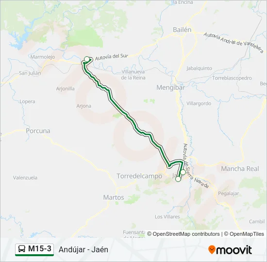 M15-3 Bus Line Map