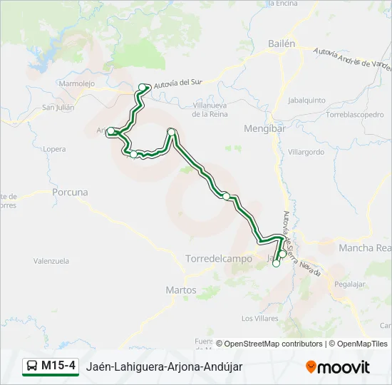 M15-4 Bus Line Map