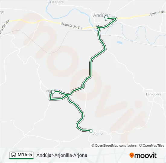 M15-5 Bus Line Map
