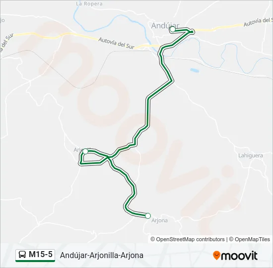 M15-5 Bus Line Map