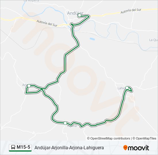 M15-5 bus Line Map