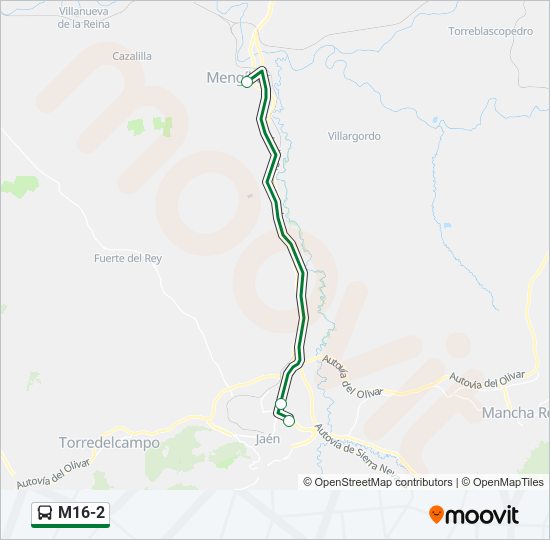 M16-2 bus Line Map