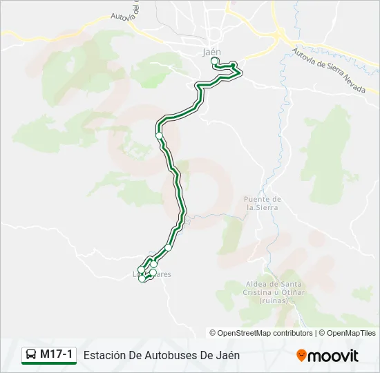 M17-1 Bus Line Map