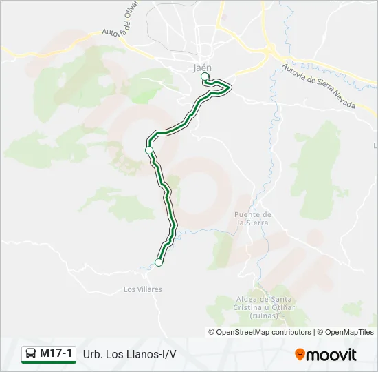 M17-1 Bus Line Map