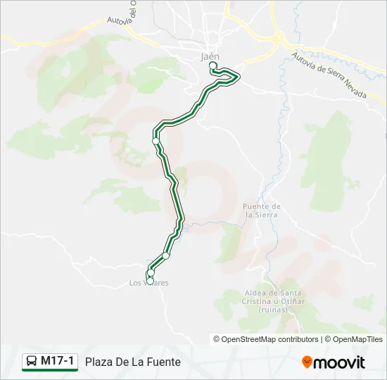 M17-1 Bus Line Map