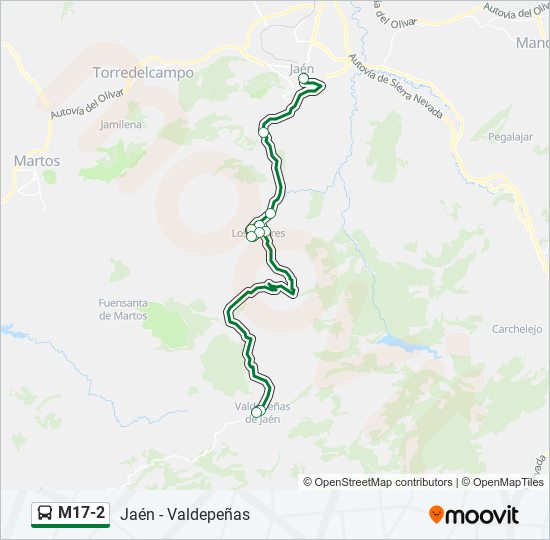 M17-2 bus Line Map