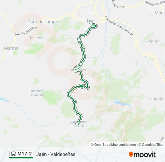 M17-2 Bus Line Map