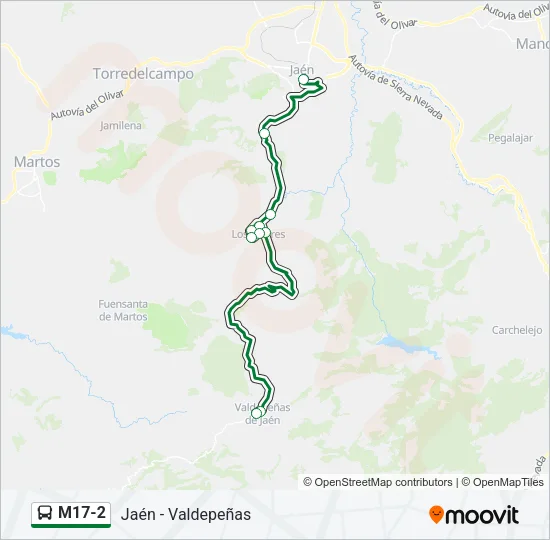 M17-2 Bus Line Map