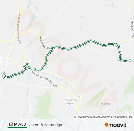 M3-80 Bus Line Map