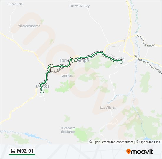 M02-01 bus Line Map