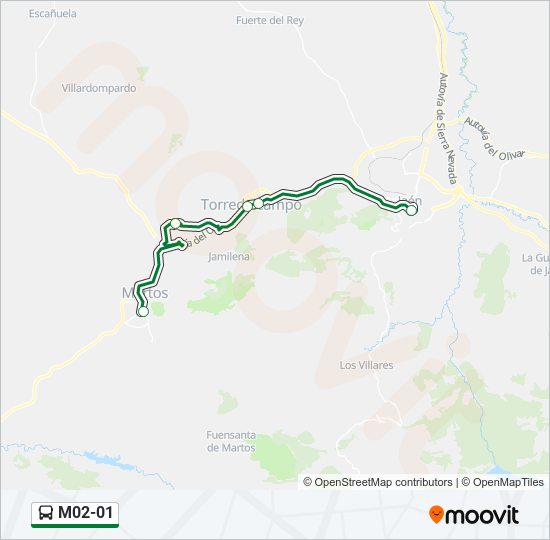 M02-01 bus Line Map