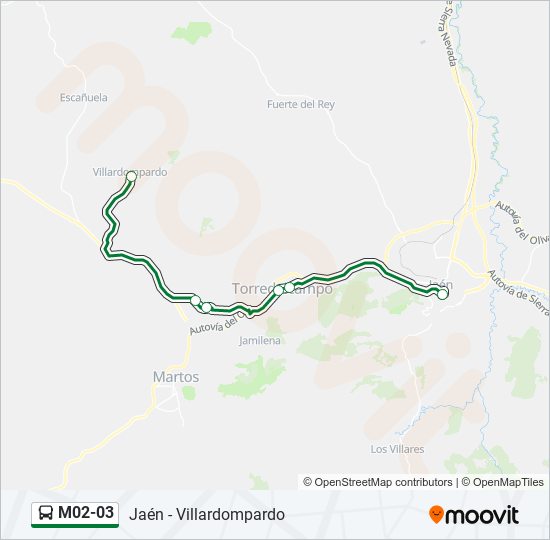 M02-03 bus Mapa de línia