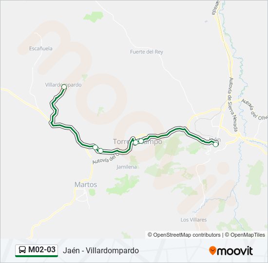 M02-03 bus Line Map