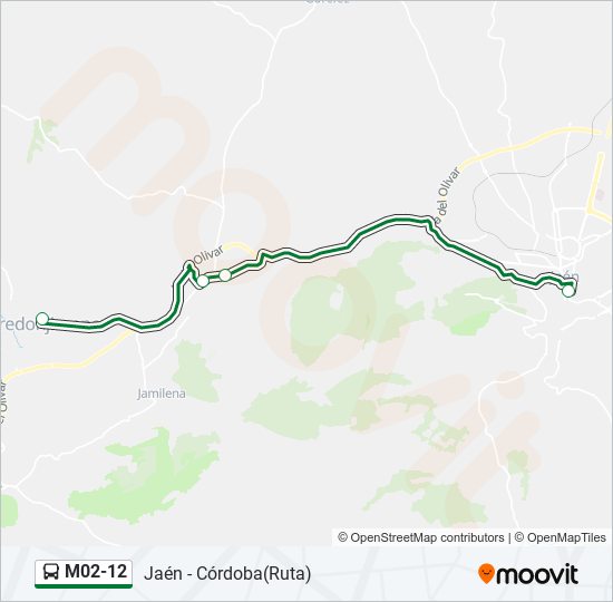 M02-12 bus Line Map