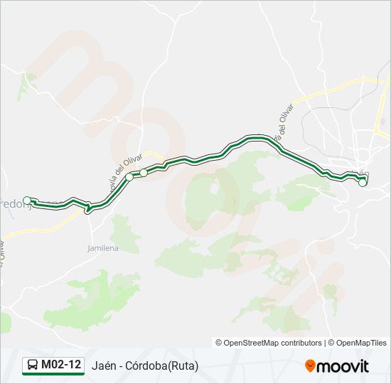 M02-12 bus Line Map