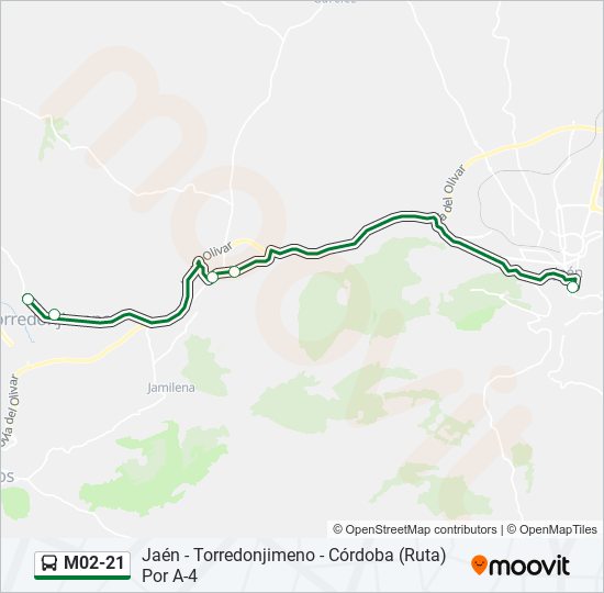 M02-21 bus Line Map