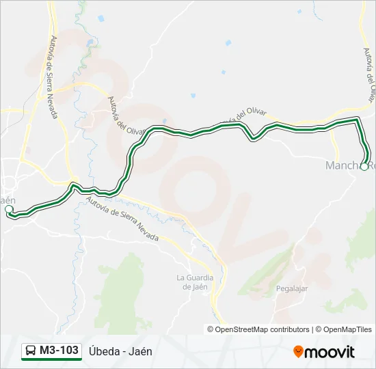 M3-103 Bus Line Map