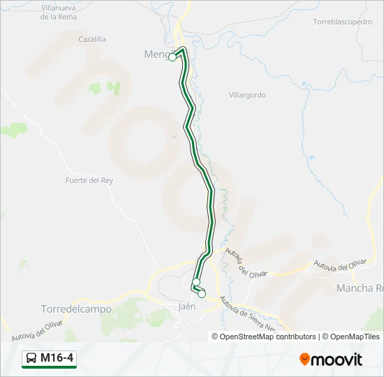 M16-4 Bus Line Map