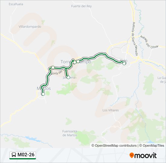 M02-26 bus Mapa de línia