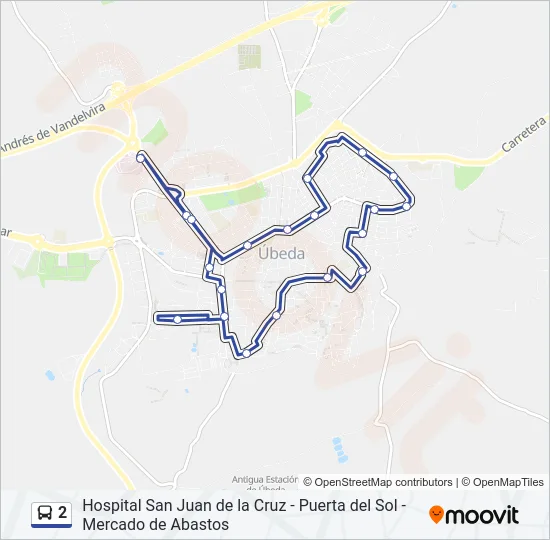 2 Bus Line Map