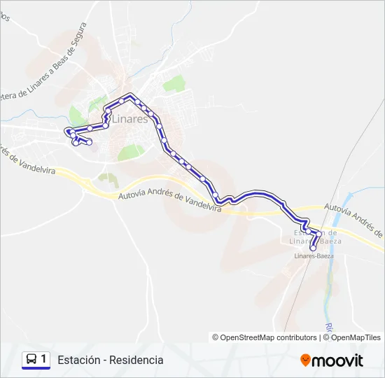1 Bus Line Map