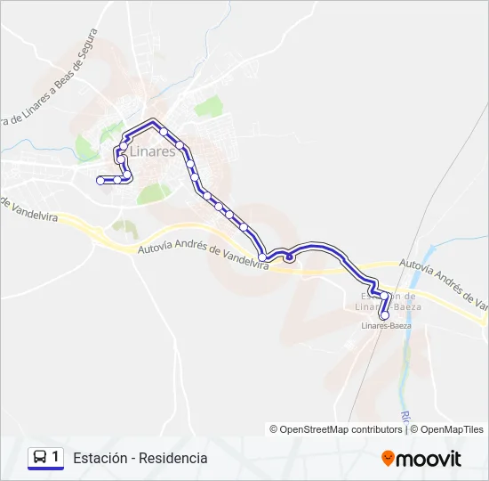 1 Bus Line Map