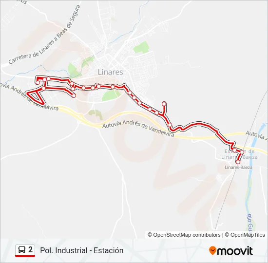 2 Bus Line Map