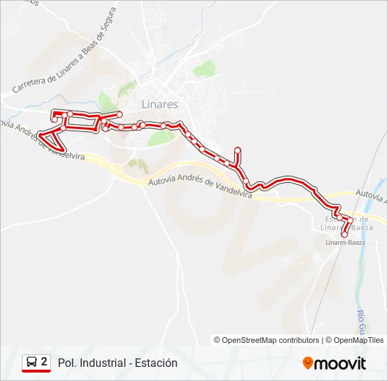2 Bus Line Map