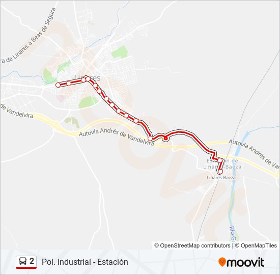 Mapa de 2 de autobús