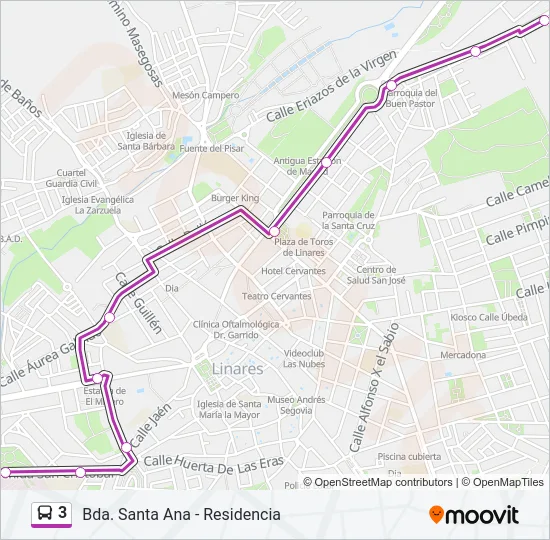3 Bus Line Map