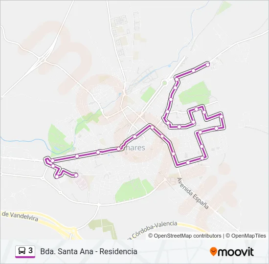 3 Bus Line Map
