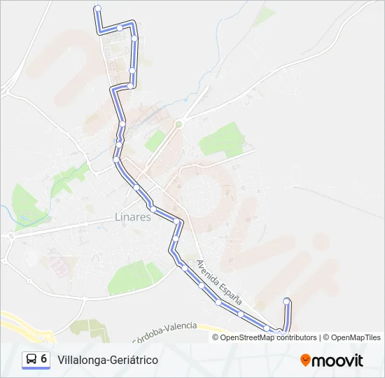 6 Bus Line Map