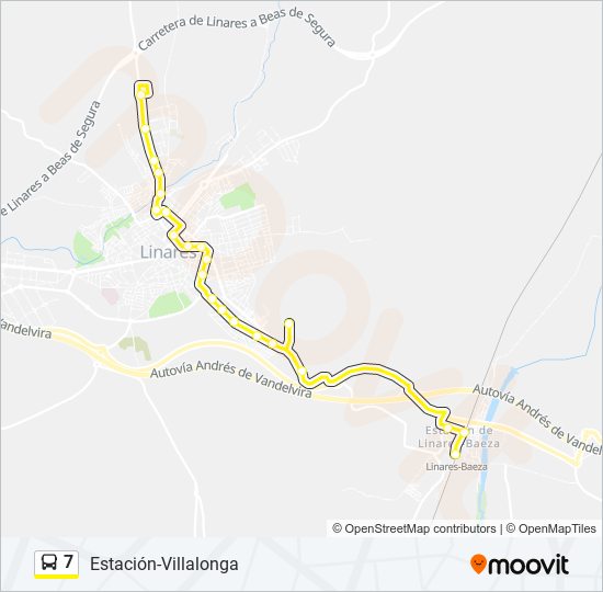 7 bus Mapa de línia